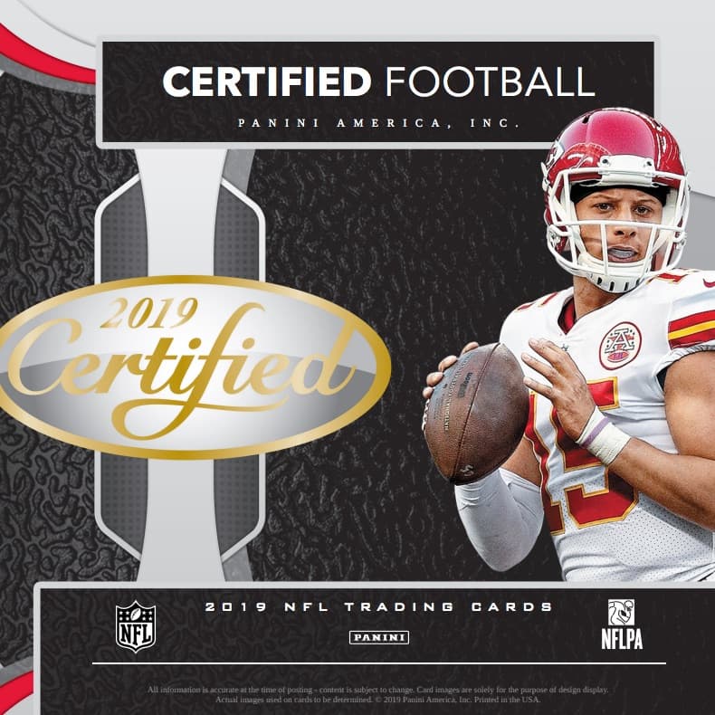 2019 Panini Certified Football cover