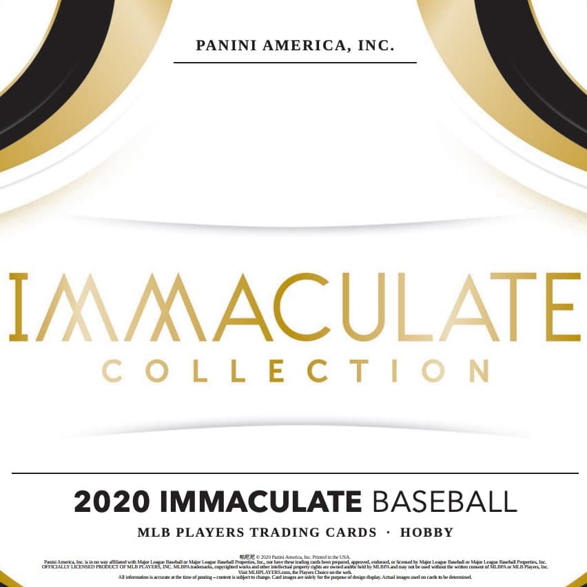 2020 Panini Immaculate Collection Baseball cover