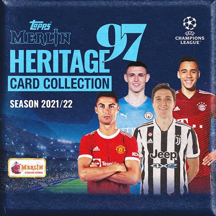 2021-22 Topps Merlin Heritage 97 UEFA Champions League Soccer cover