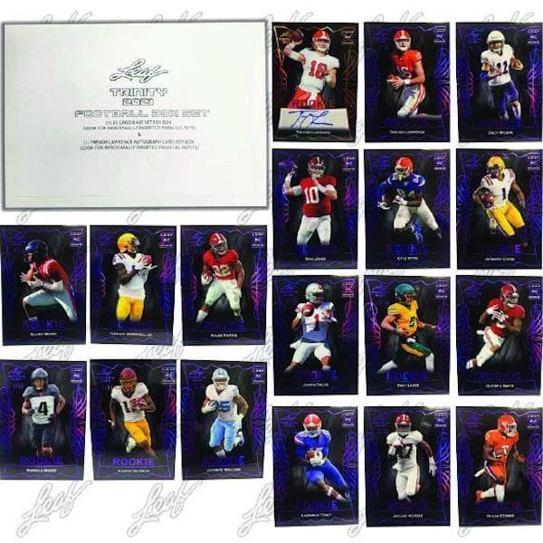 2021 Leaf Trinity Football Box Set cover