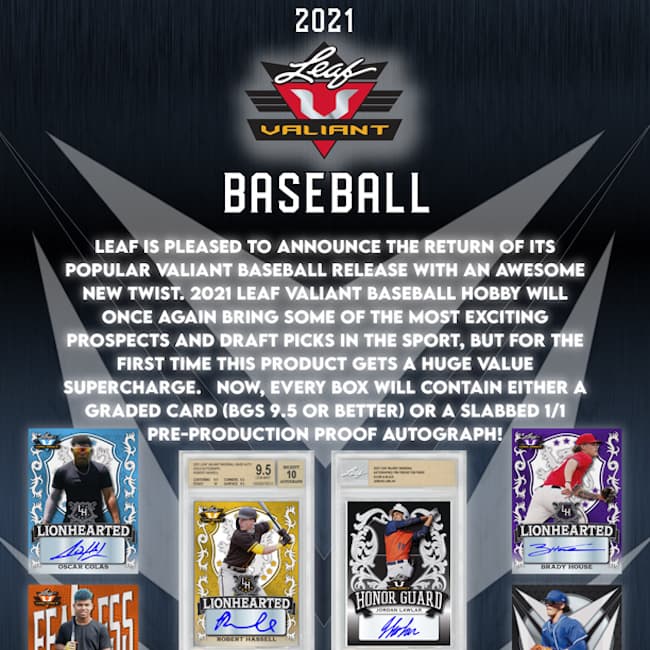 2021 Leaf Valiant Baseball cover