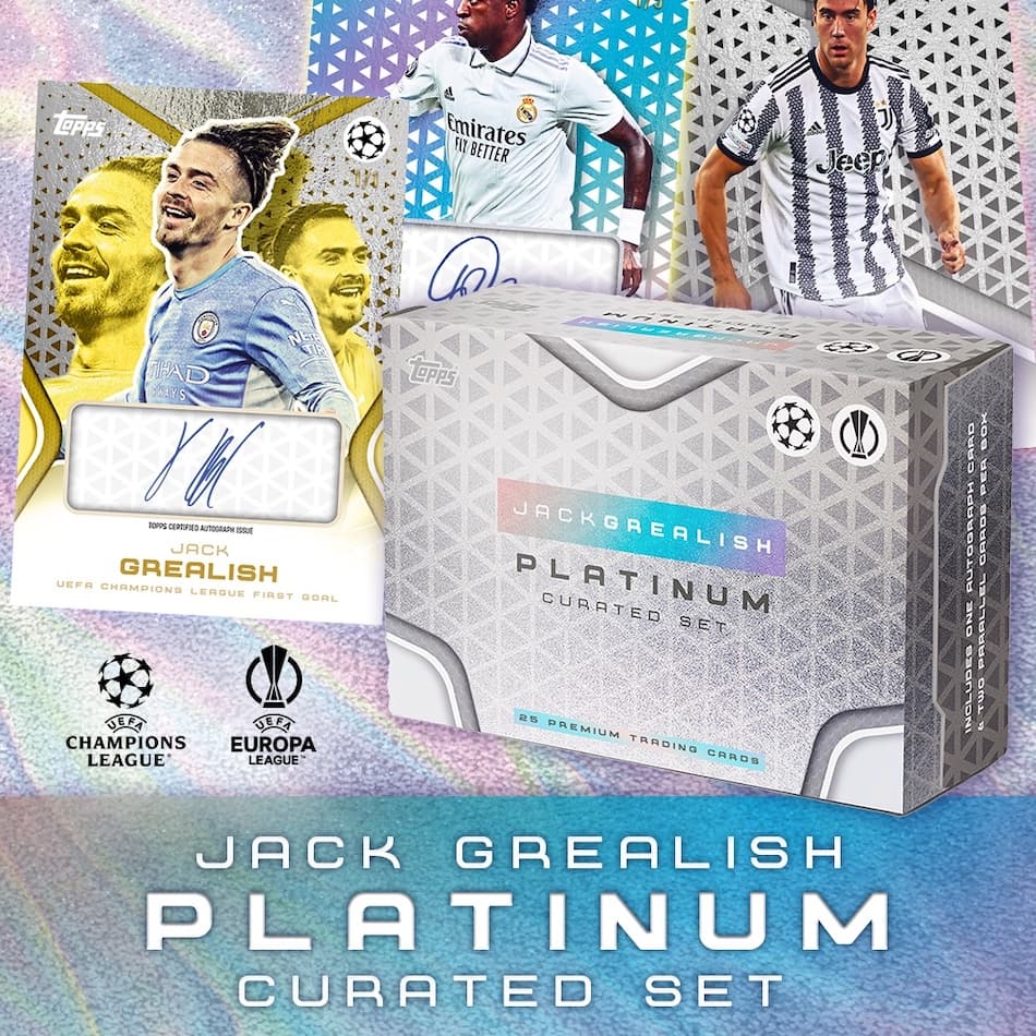 2022-23 Topps Jack Grealish Platinum Curated UEFA Soccer cover