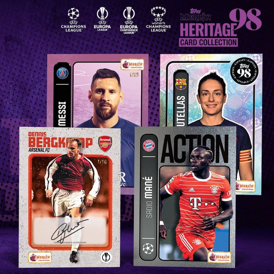 2022-23 Topps Merlin Heritage 98 UEFA Club Competitions Soccer cover