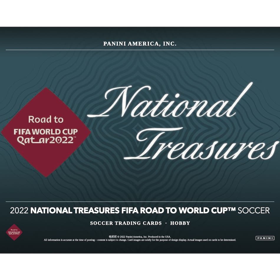 2022 Panini National Treasures Road to World Cup Soccer cover