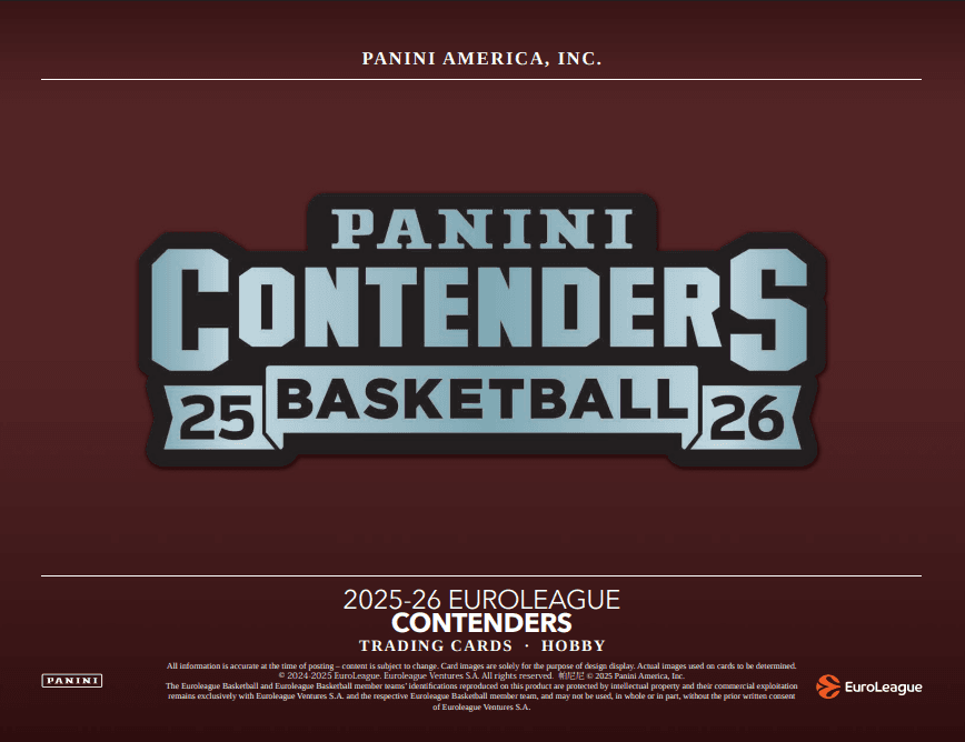 2025-26 Panini Contenders EuroLeague Basketball Hobby 12-Box Case cover