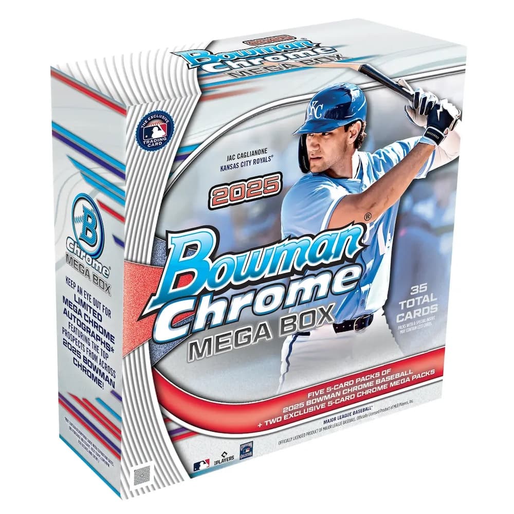 2025 Bowman Chrome Mega Box Baseball Checklist Guide cover