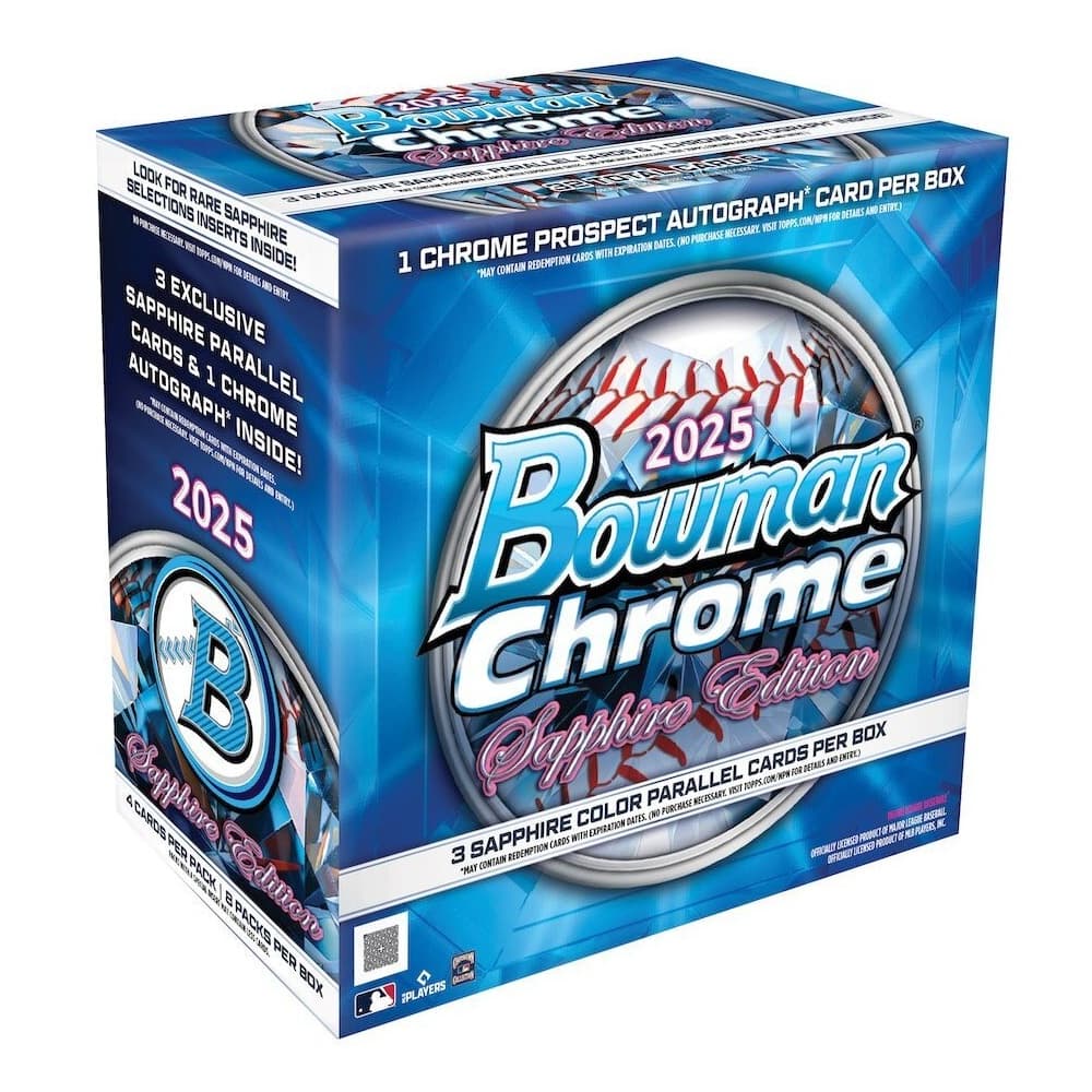 2025 Bowman Chrome Sapphire Baseball Checklist Guide cover