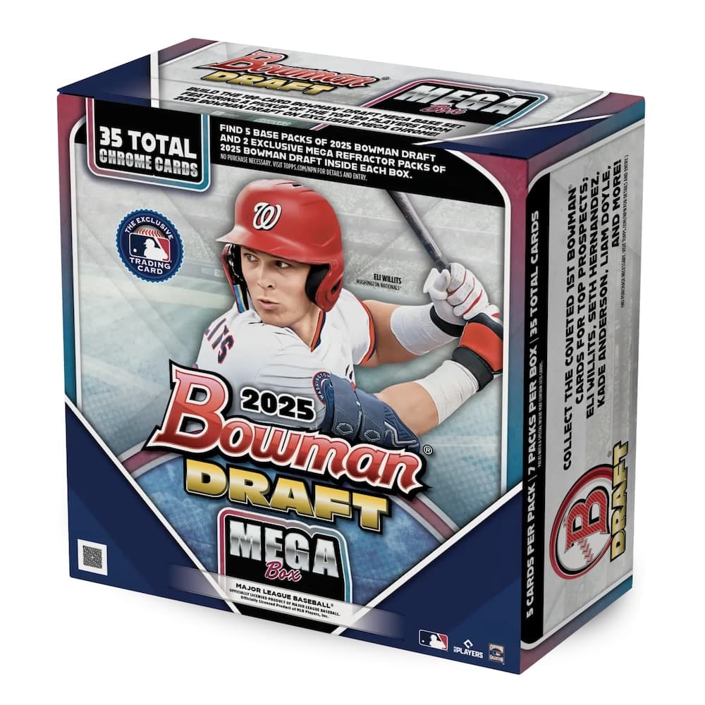 2025 Bowman Draft Mega Box Baseball Checklist Guide cover