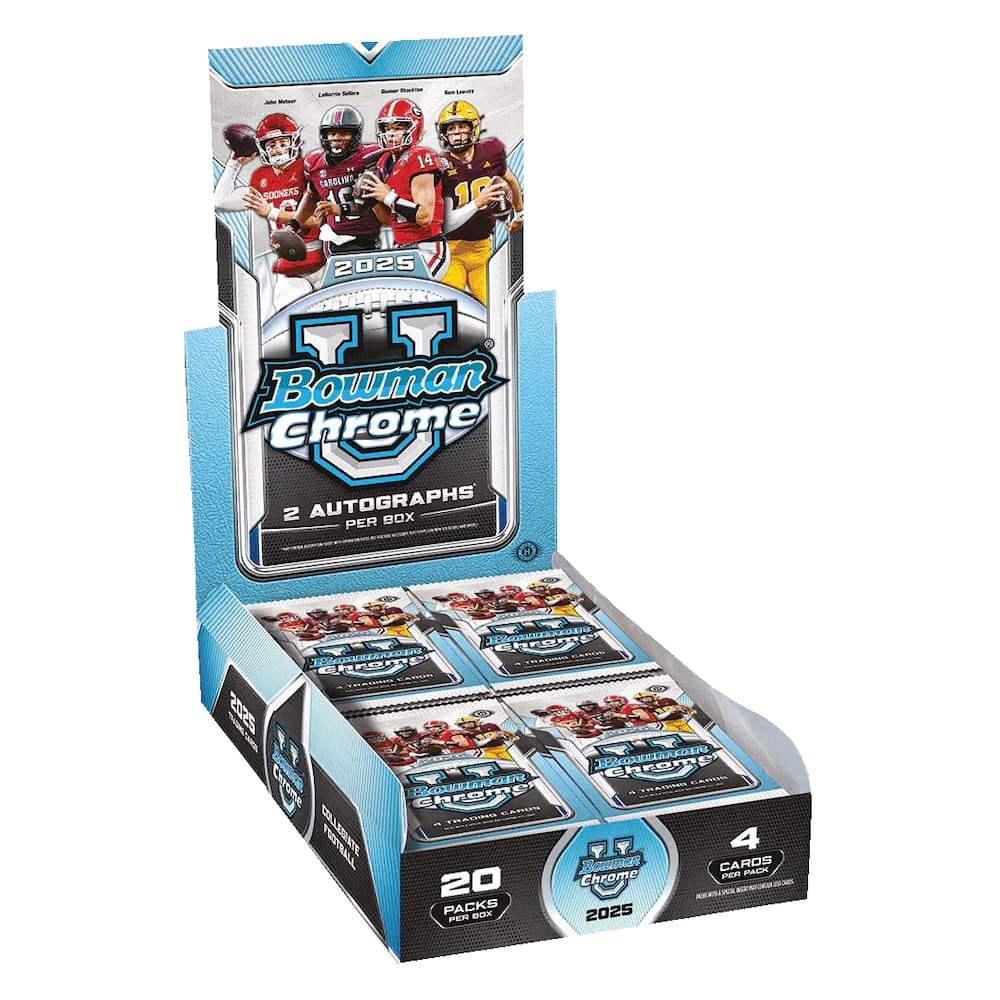 2025 Bowman University Chrome Football Checklist Guide cover