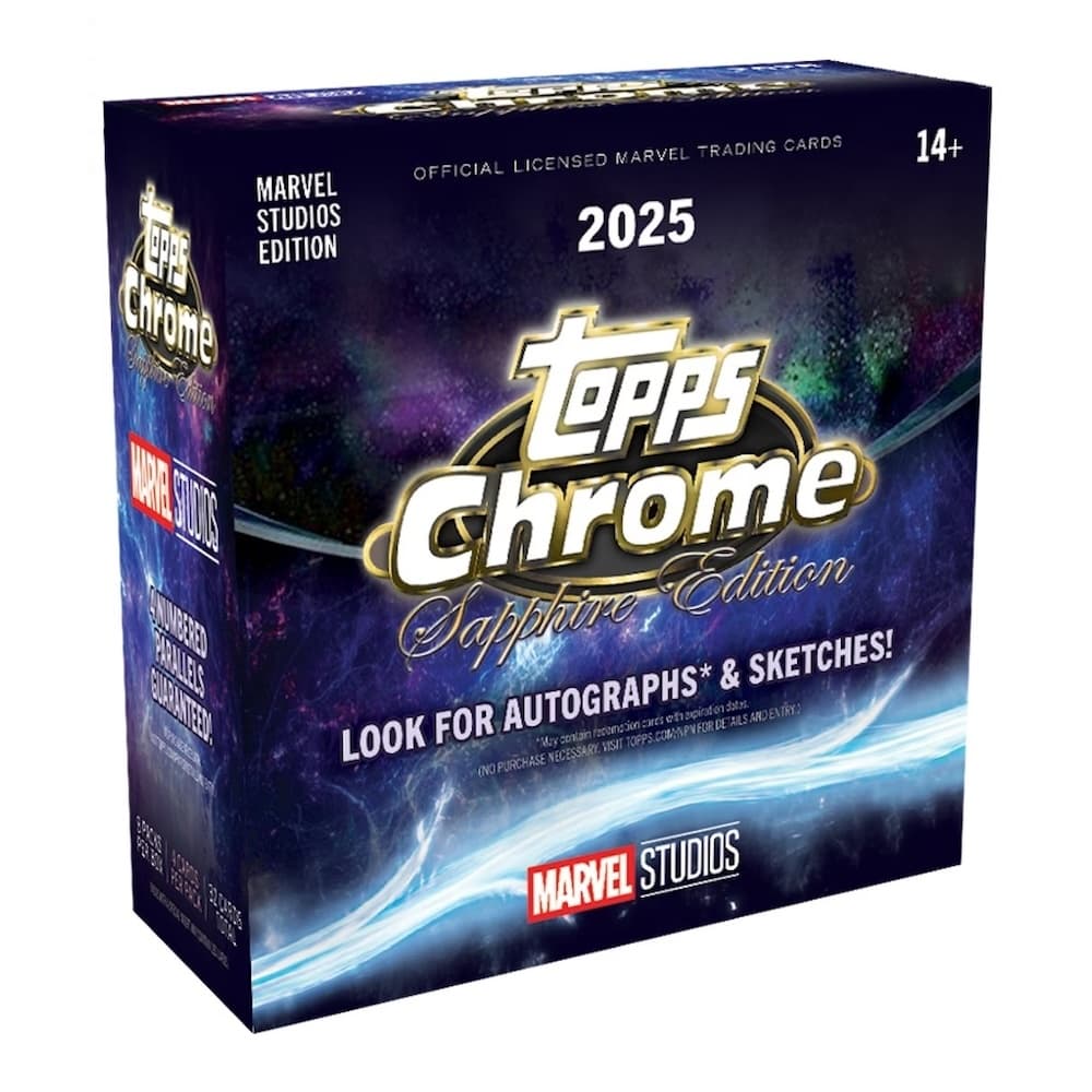 2025 Topps Chrome Sapphire Marvel Studios cover