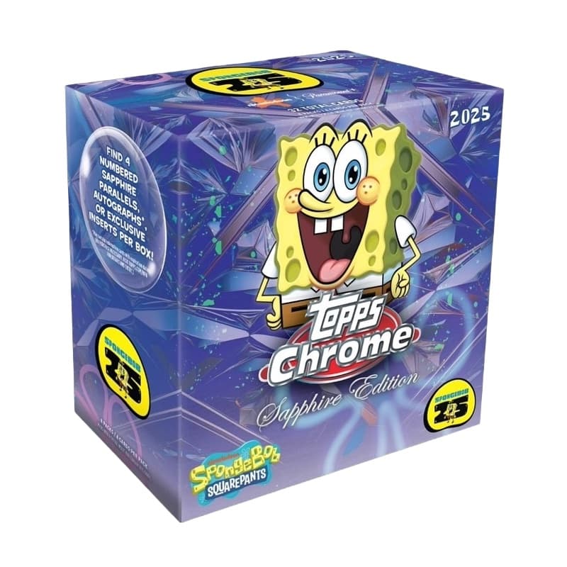 2025 Topps Chrome Sapphire SpongeBob SquarePants 25th cover